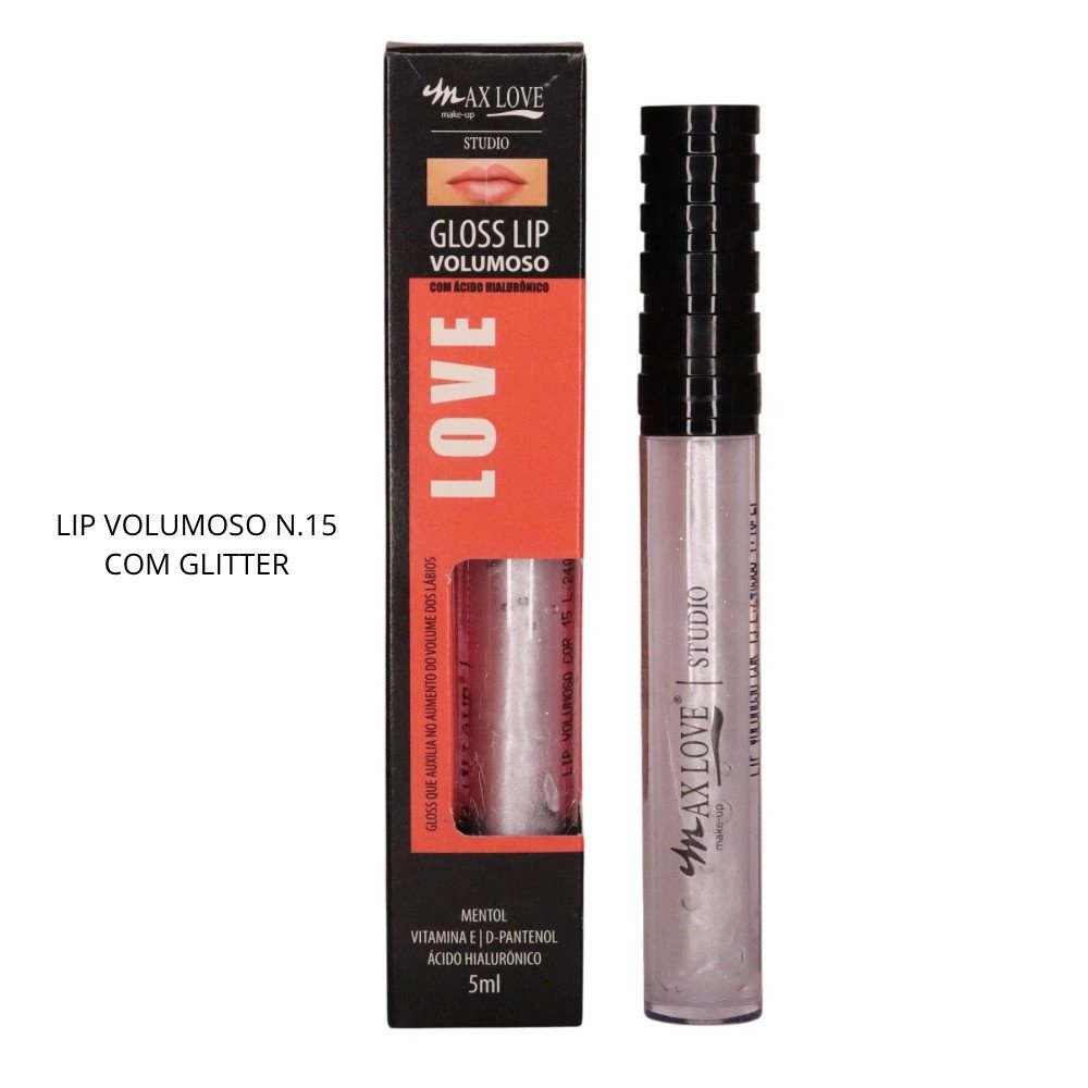 LIP VOLUMOSO N.15 COM GLITTER - MAX LOVE