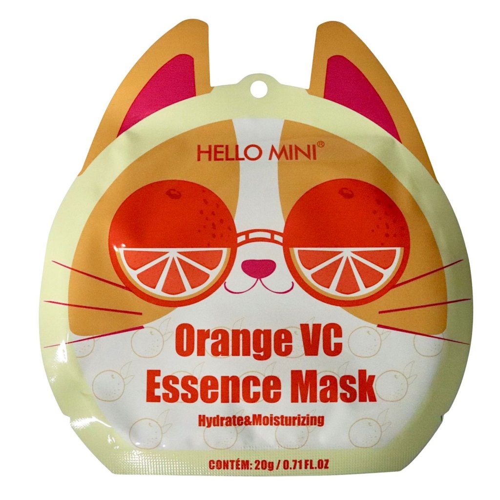 MÁSCARA DE HIDRATAÇÃO FACIAL ORANGE VIT C - HELLO MINI