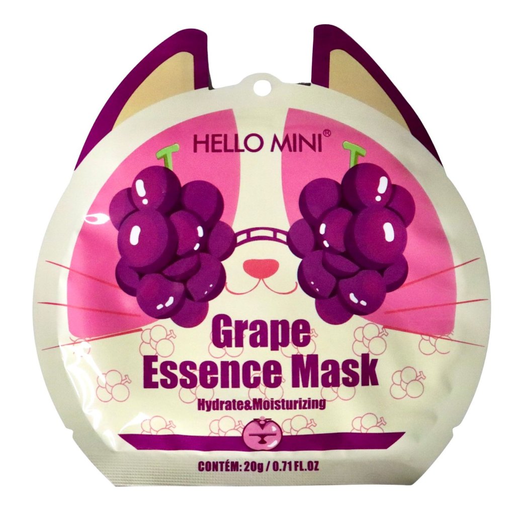 MÁSCARA DE HIDRATAÇÃO FACIAL DE UVA - HELLO MINI