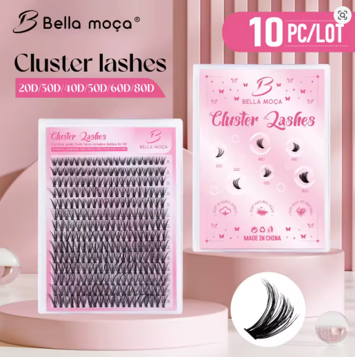 CÍLIOS BELLA MOÇA TUFO 50 FIOS BASE QUADRADA 0.07D MIX 8-14mm