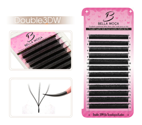 CÍLIOS 6DW FIOS DUPLOS BELLA MOÇA 0.07D