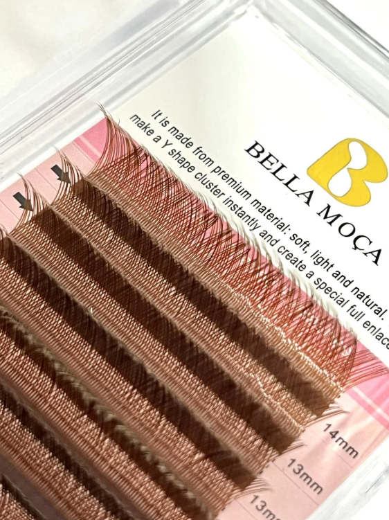 COMBO 4 CAIXAS DE CÍLIOS BELLA MOÇA YY VOLUME BRASILEIRO MARROM 0.07D