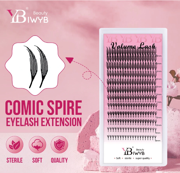 CÍLIOS YB BEAUTY SPIRE PENA 0.07D Mix 8-14mm