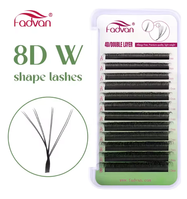 CÍLIOS FADVAN EGÍPCIO 8DW FIOS DUPLOS 0,07D Mix 8-14mm