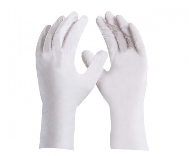 LUVA NITRÍLICA BRANCA VABENE TAMANHO P (50 PARES)