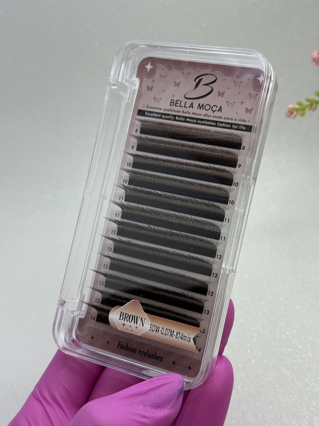 CÍLIOS BELLA MOÇA 5DW MARROM CURVATURA M 0.07 MIX 8-14mm