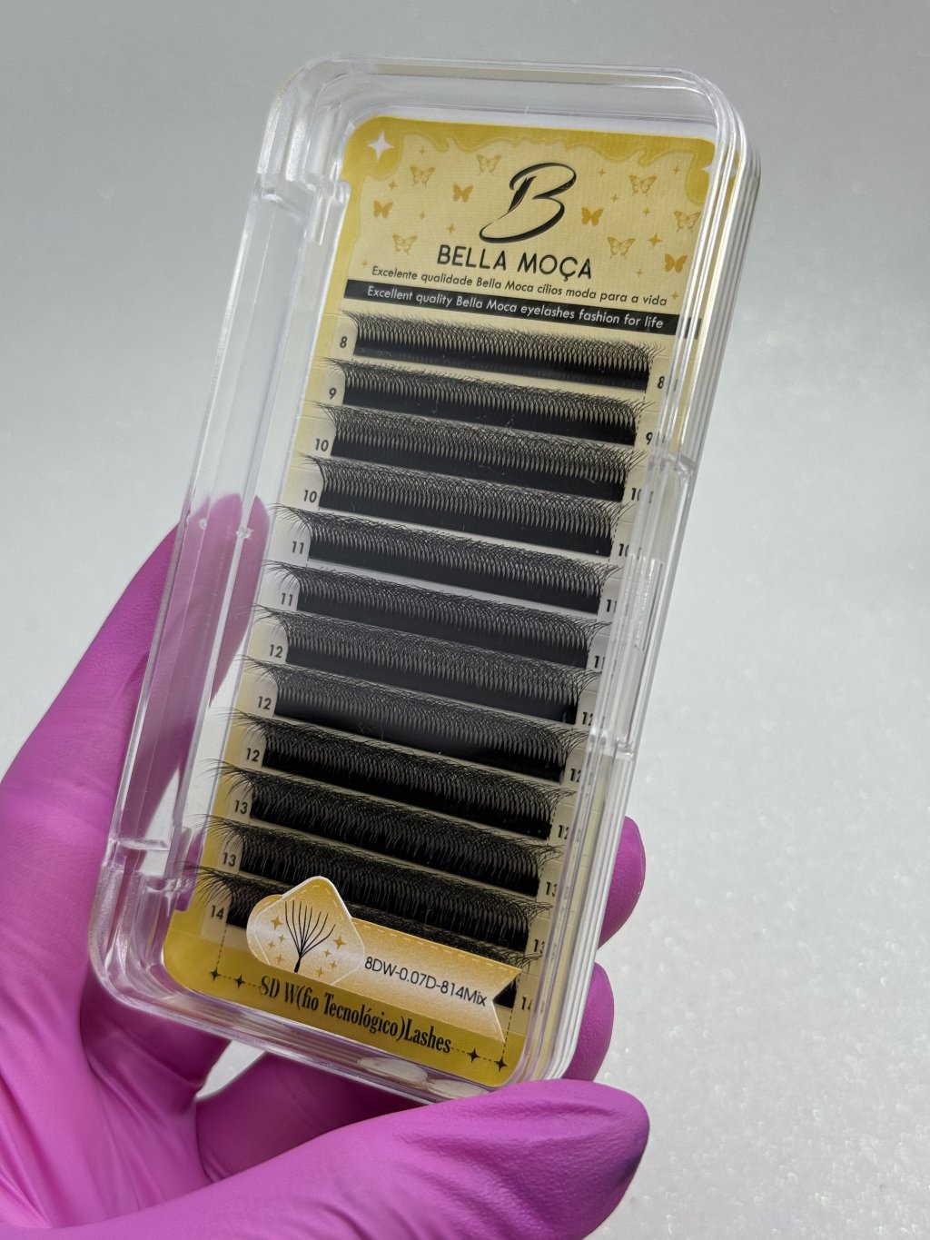 CÍLIOS BELLA MOÇA EGÍPCIO 8DW REAL 0.07D MIX 8-14mm