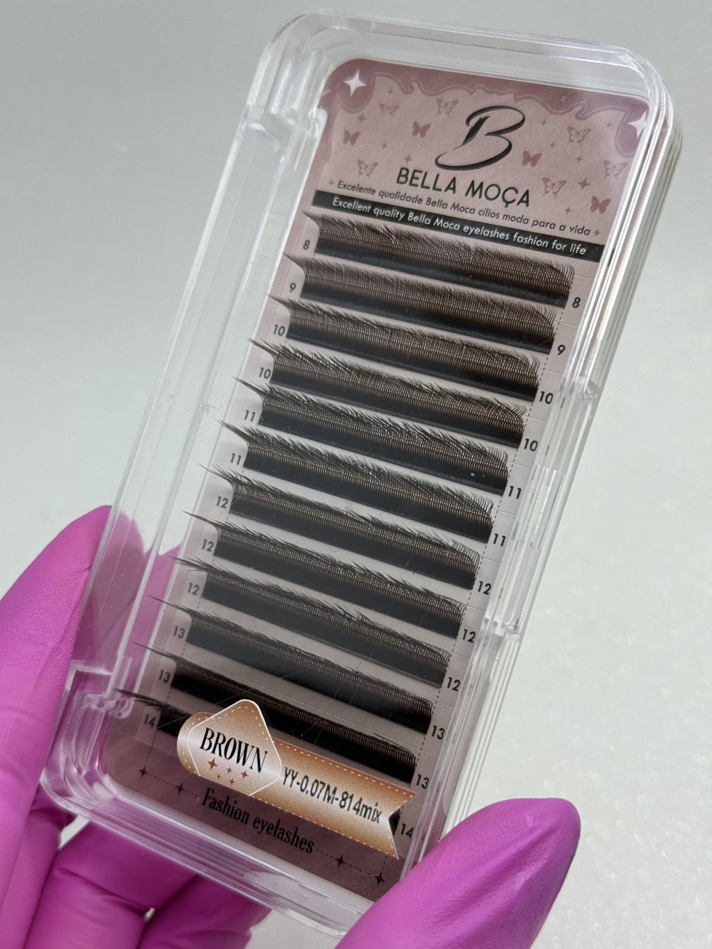 CÍLIOS BELLA MOÇA YY BRASILEIRO MARROM CURVATURA M 0.07D MIX 8-14mm