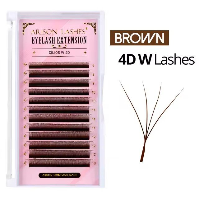 CÍLIOS ARISON LASHES 4DW EGÍPCIO MARROM 0.07D MIX 8-13mm