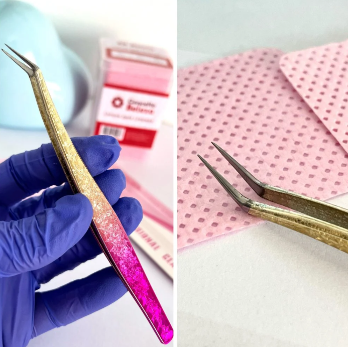 PINÇA PEROLADA SEMI CURVADA