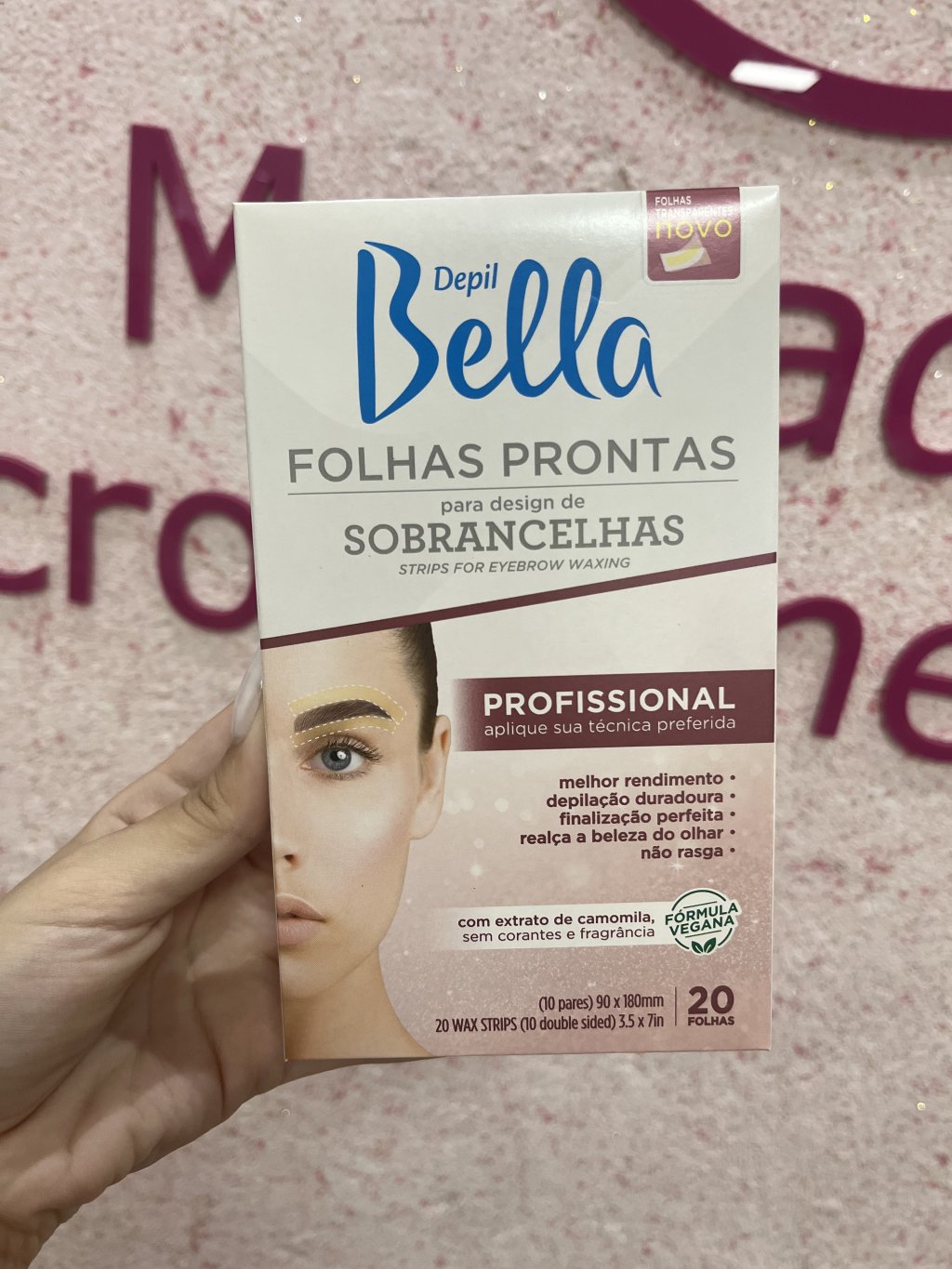 FOLHAS PRONTAS SOBRANCELHAS CAMOMILA DEPILBELLA (20 FOLHAS)