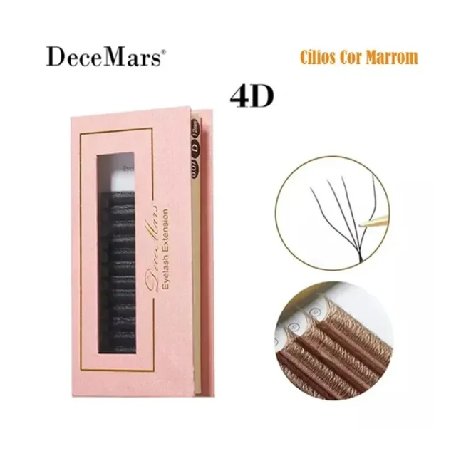 CÍLIOS DECEMARS MARROM 4DW EGÍPCIO 0.07D 