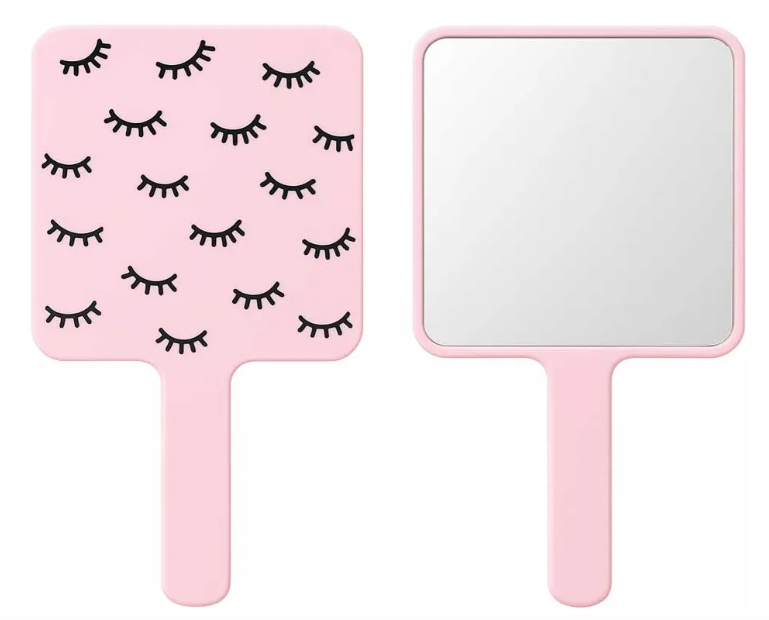 ESPELHO DE MÃO ROSA CÍLIOS