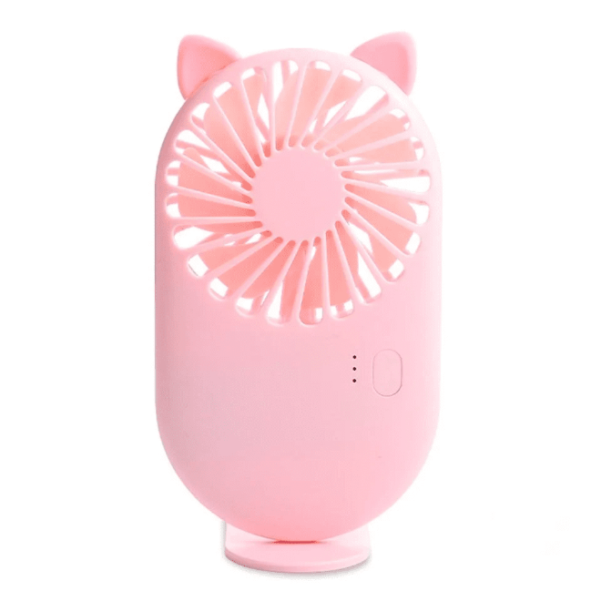 MINI VENTILADOR ROSA GATINHO