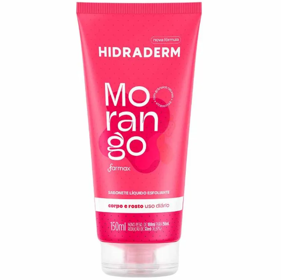 SABONETE ESFOLIANTE MORANGO HIDRADERM 180ml