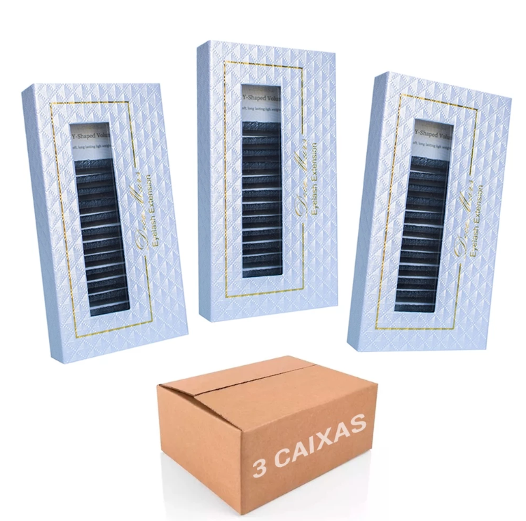 COMBO 3 CAIXAS CÍLIOS YY BRASILEIRO DECEMARS 0.07D