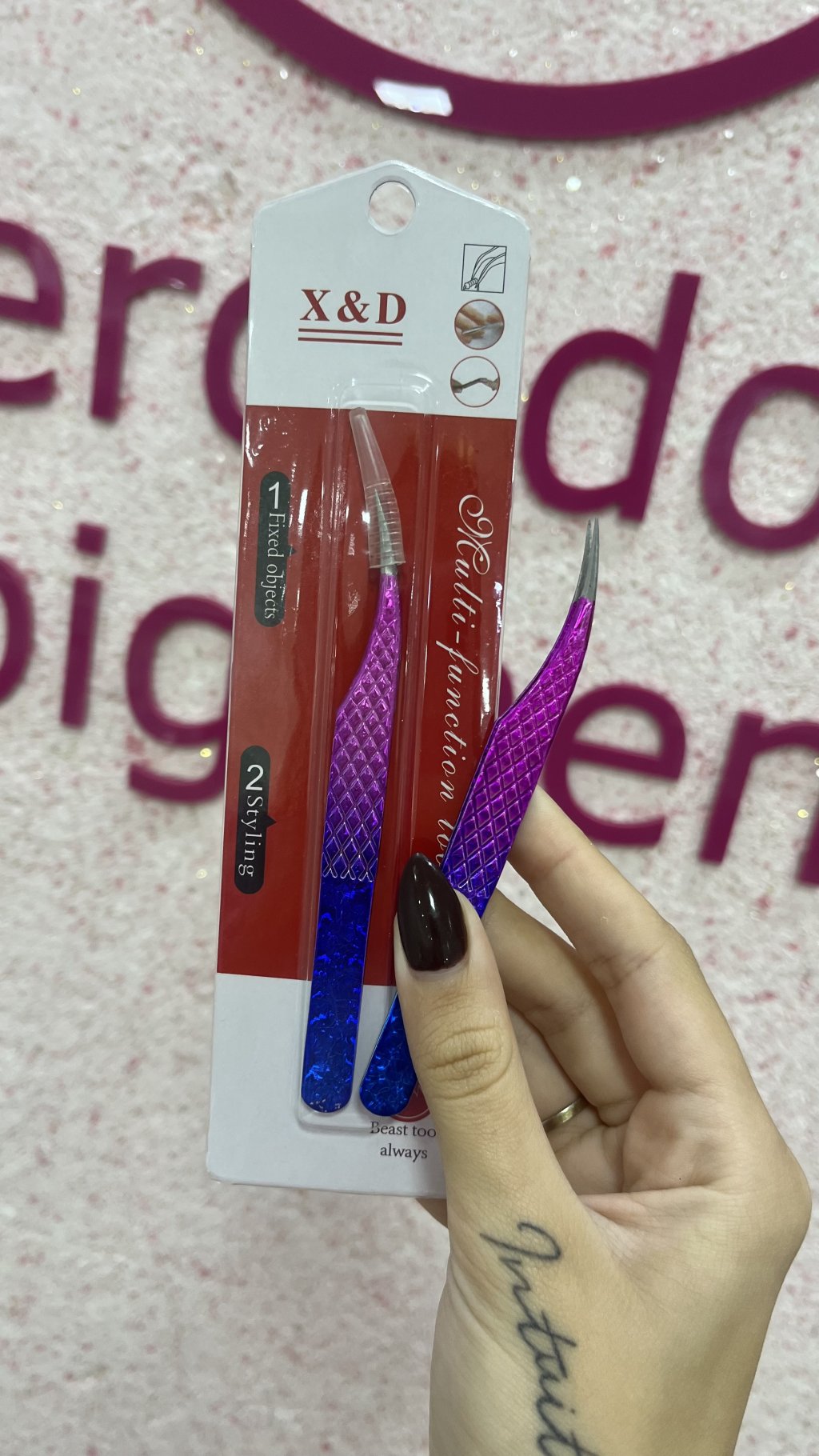 PINÇA PEROLADA AZUL GOLFINHO CÍLIOS 