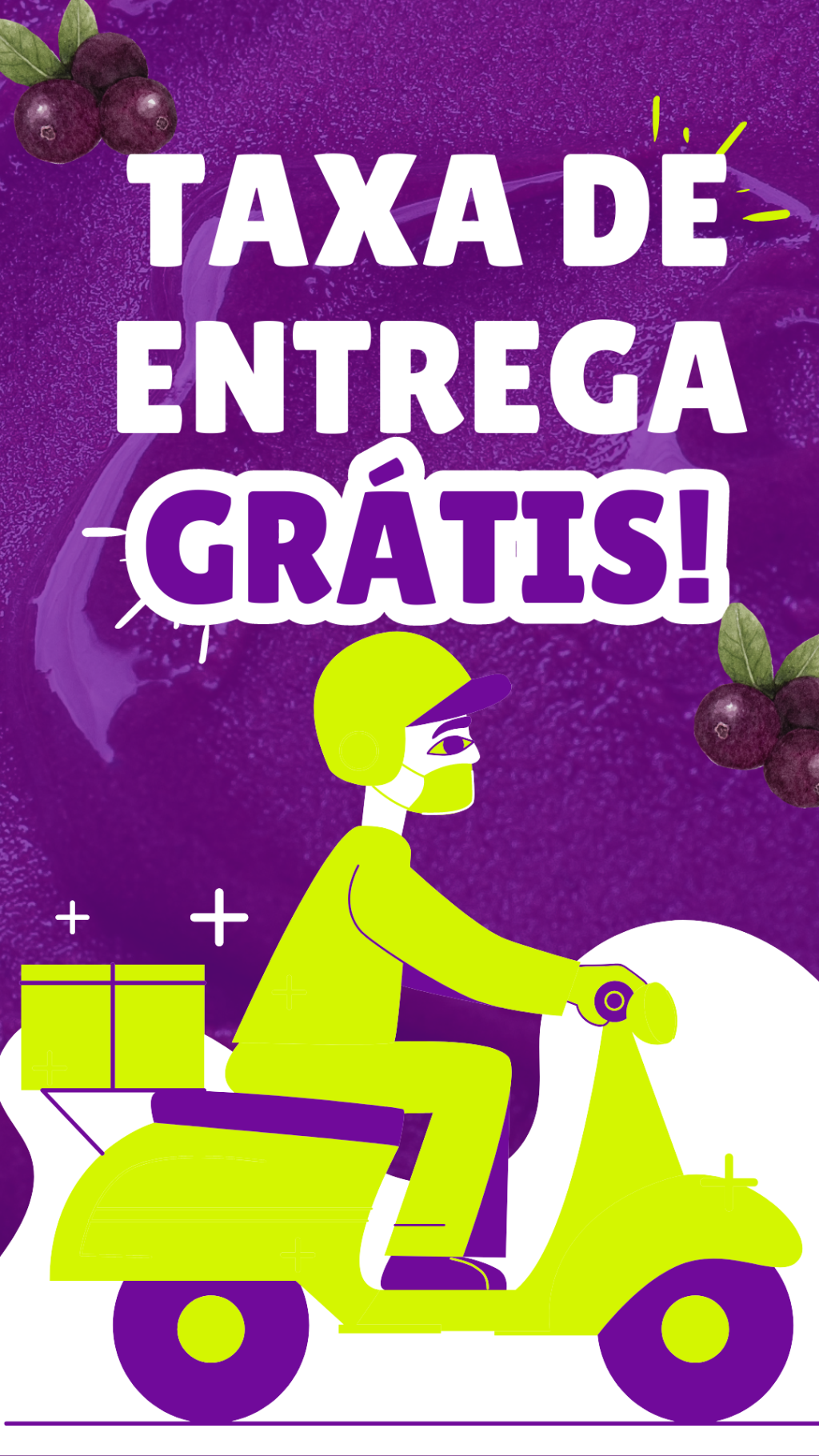 NÃO COBRAMOS TAXAS DE ENTREGA!