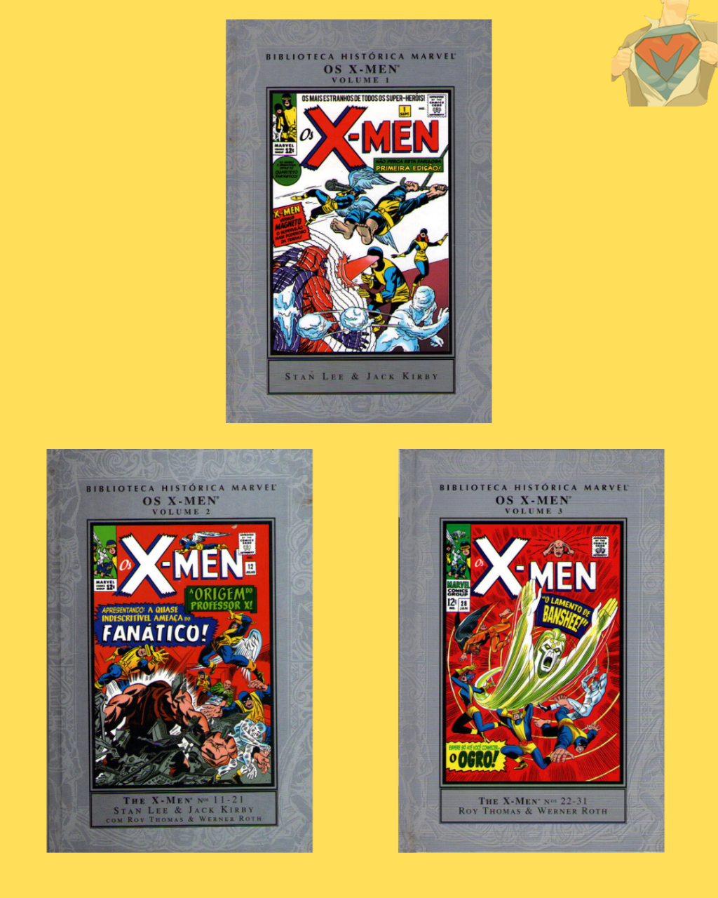 Biblioteca Histórica Marvel: X-Men Vol. 01 ao Vol. 03 ( Completa )