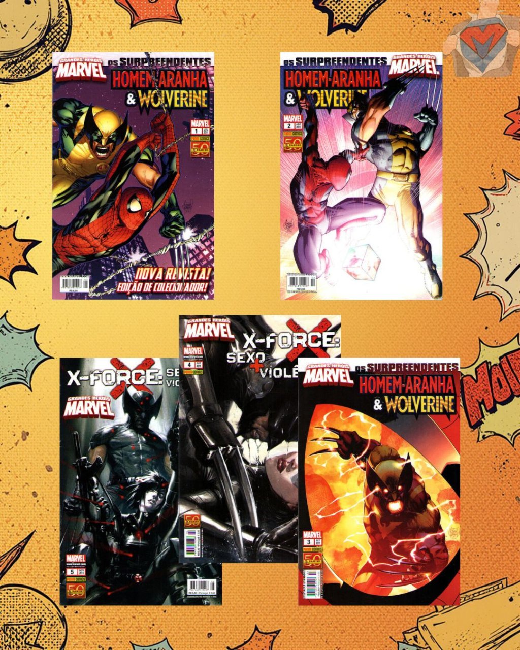 Grandes Heróis Marvel Nº 01 ao Nº 05
