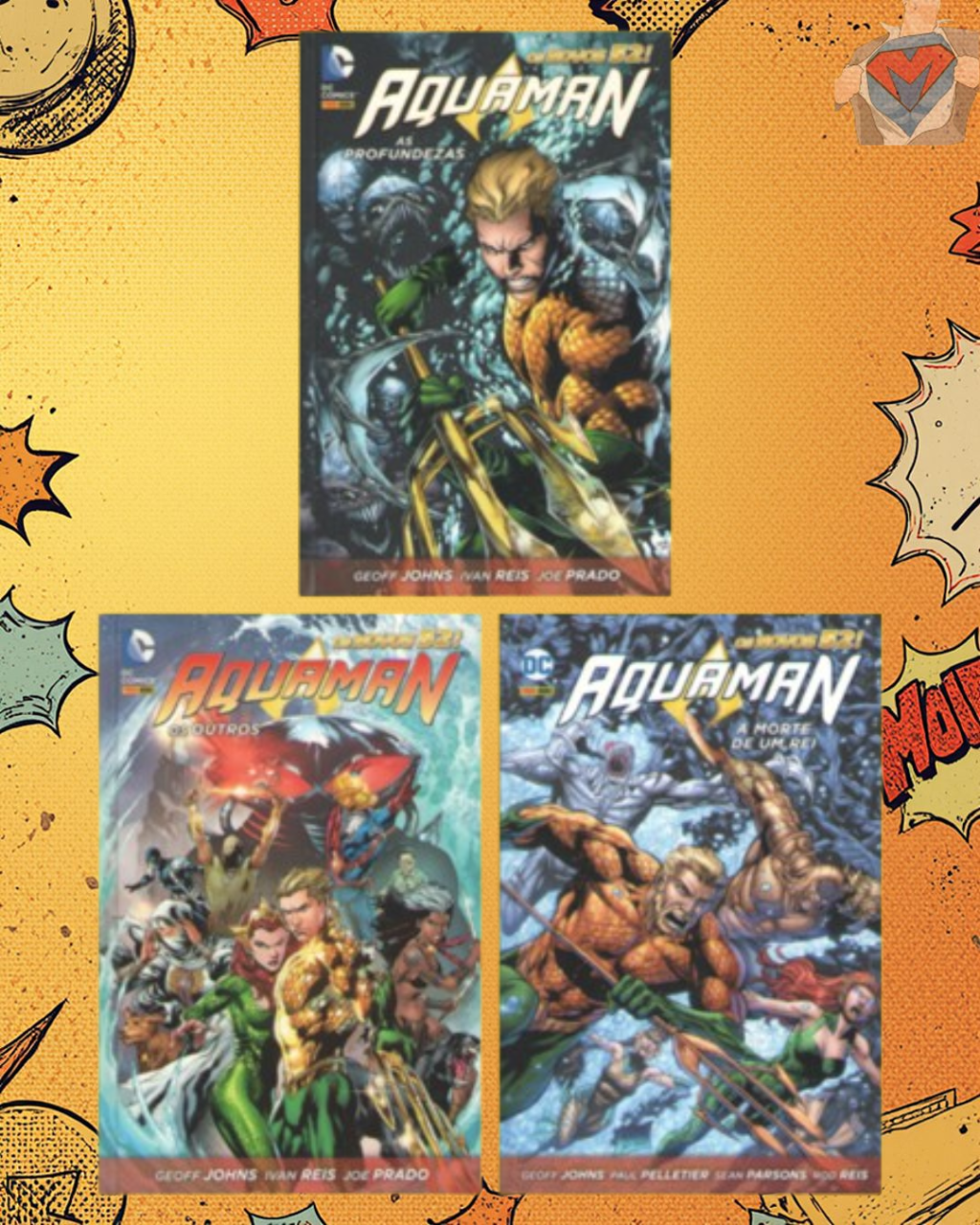 Aquaman ( Os Novos 52 ) - Brinde 1 caixa personalizada para armazenar as 3 edições ( Capa Dura )