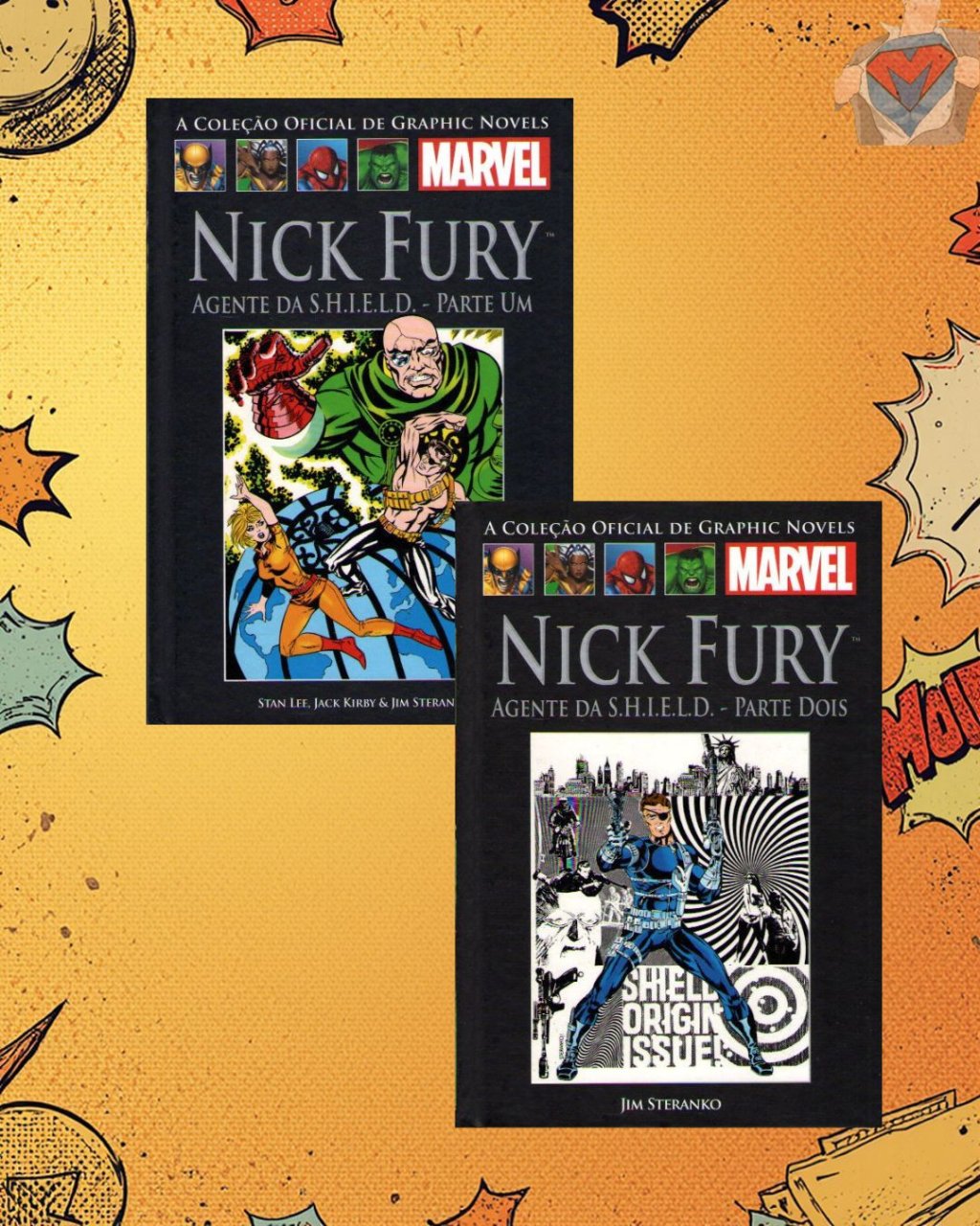 A Coleção Oficial de Graphic Novels Marvel - Clássicos IX Nick Fury, Agente da S.H.I.E.L.D. - Parte Um e Parte Dois ( Completa )