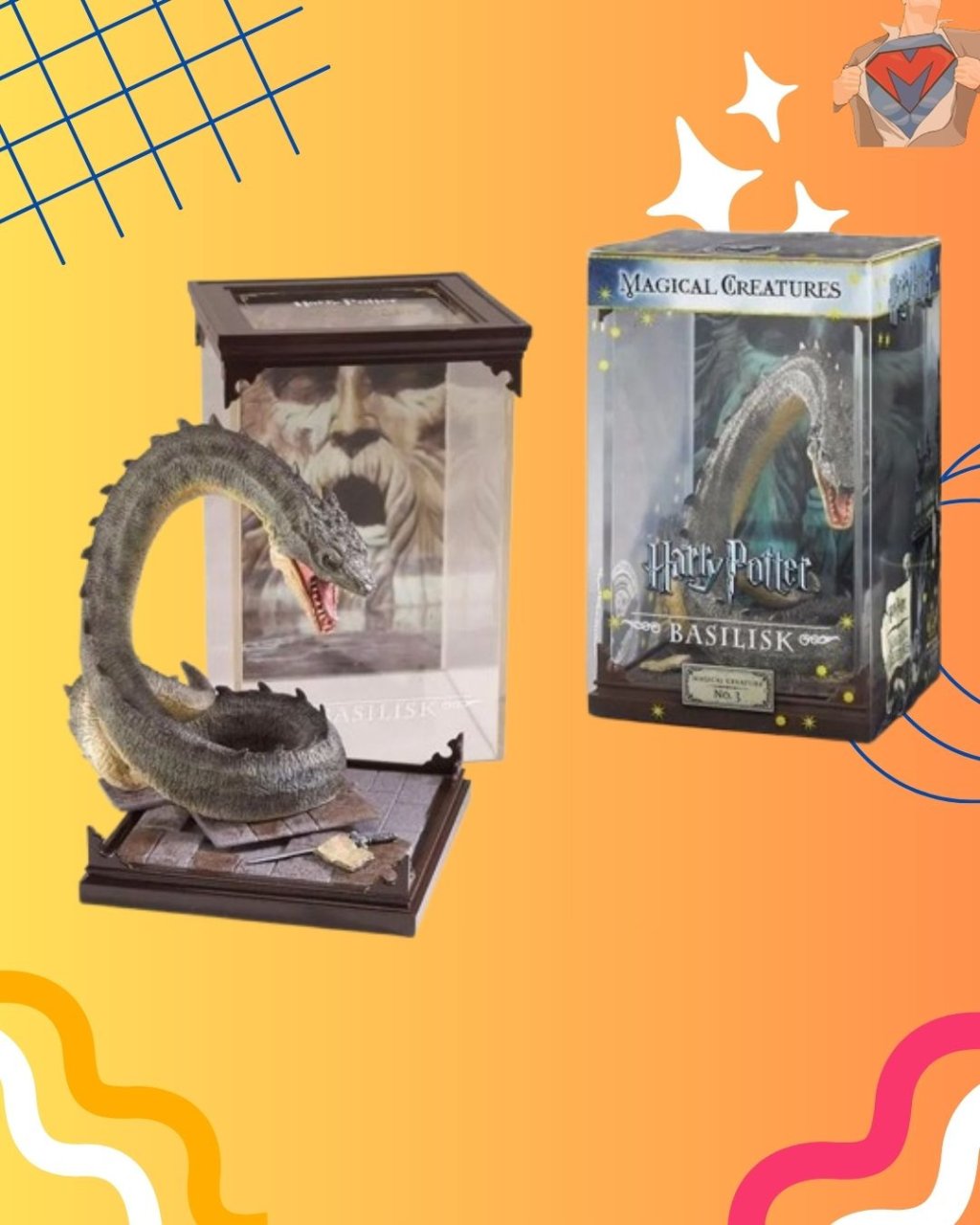 Harry Potter Basilisk - Magical Creatures Noble Collection ( Na caixa )