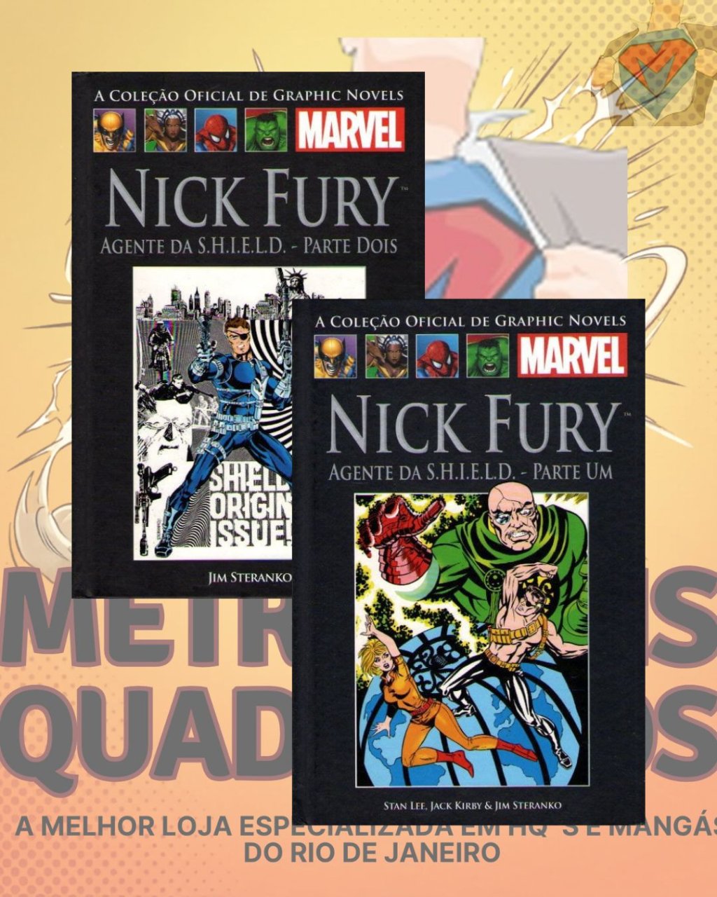 A Coleção Oficial de Graphic Novels Marvel - Clássicos IX Nick Fury, Agente da S.H.I.E.L.D. - Parte Um e Parte Dois ( Completa )