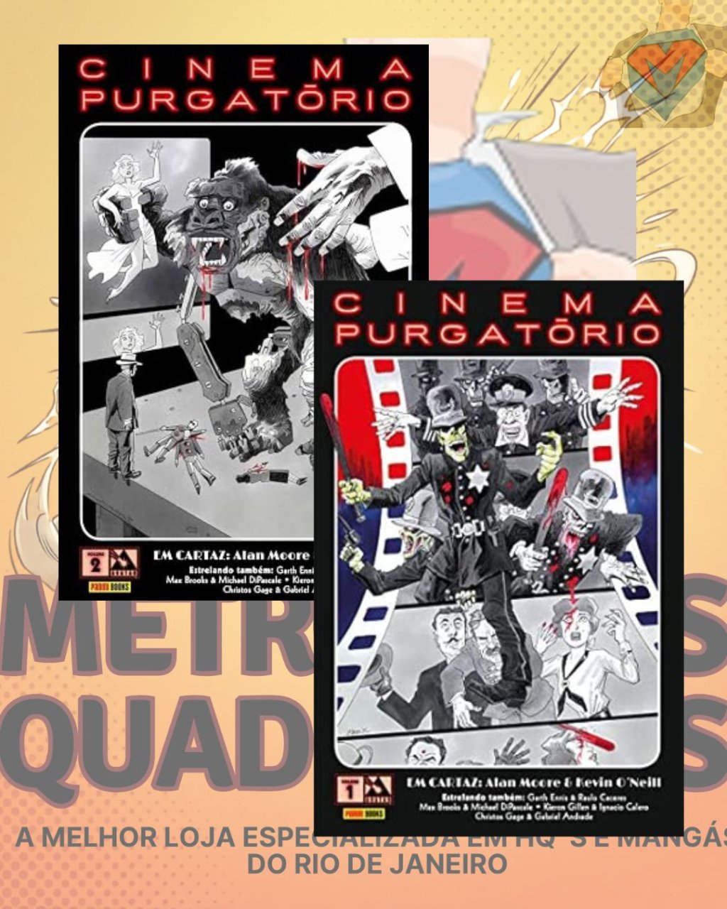 Cinema Purgatório Volumes 01 e 02 - Alan Moore & kevin O'Neil ( Capa Dura )