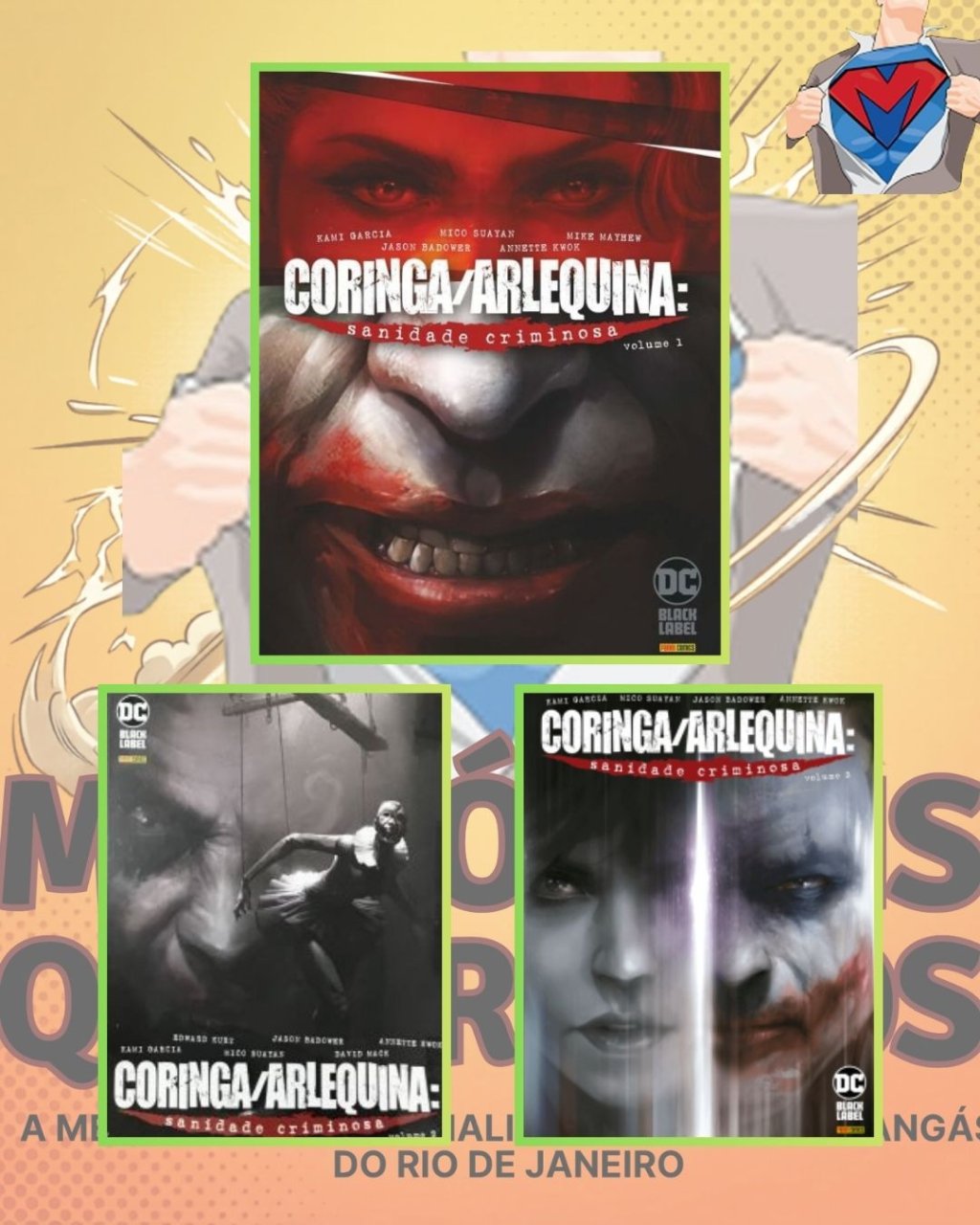 Coringa / Arlequina: Sanidade Criminosa Volumes 01 ao 03 ( Capa Dura ) Completa