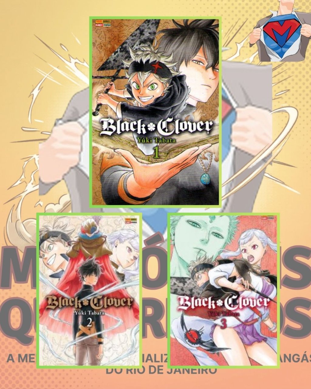 Black Clover Números 01 ao 03 ( Yûki Tabata )