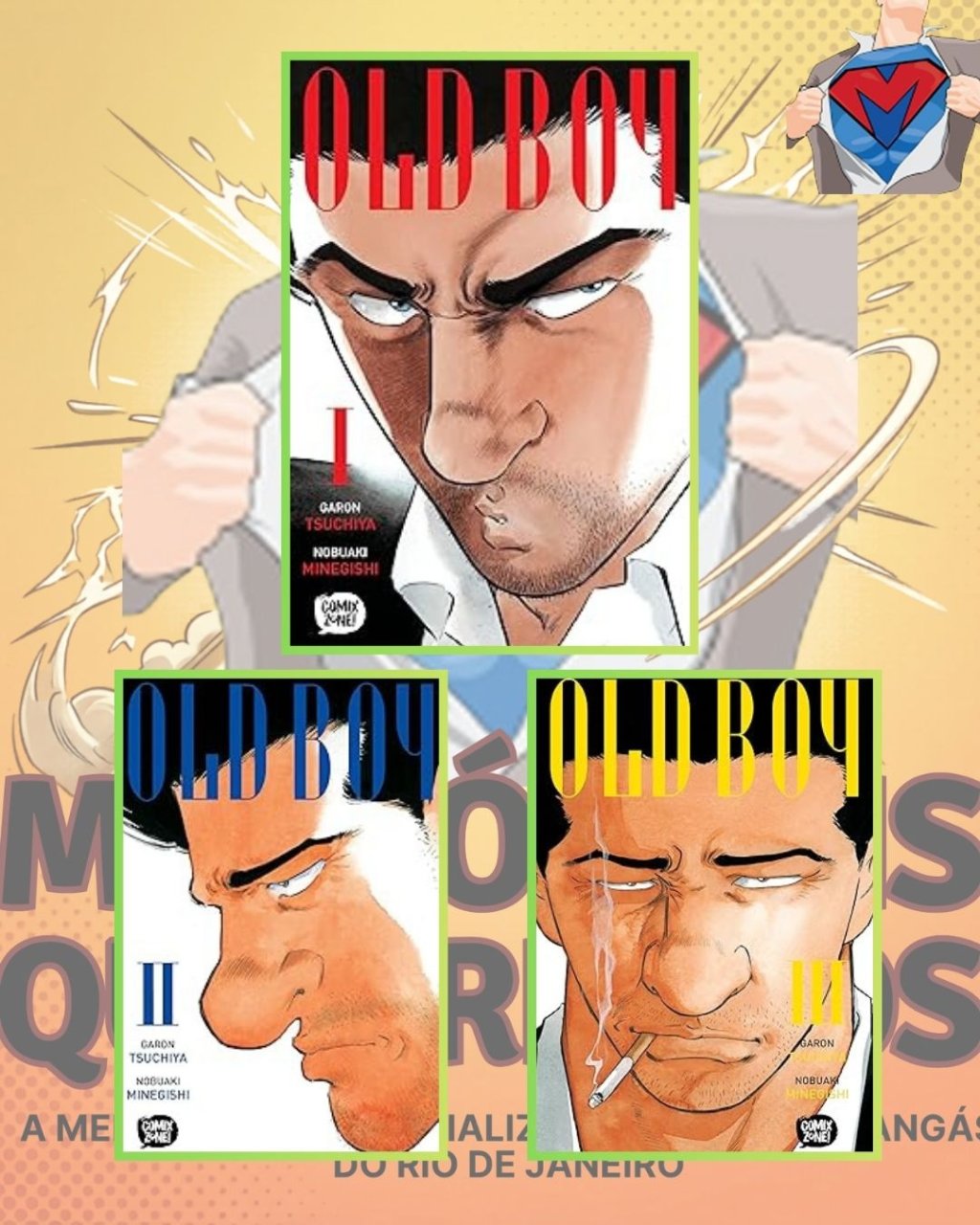 Old Boy Volumes 01 ao 03 ( Completa ) Editora Comix Zone