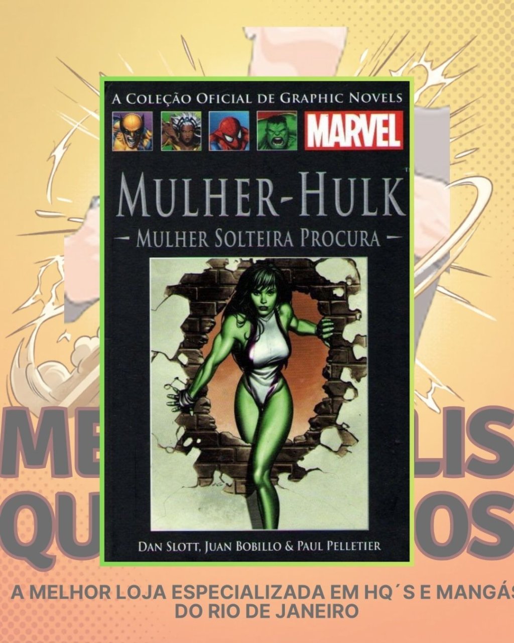 A Coleção Oficial de Graphic Novels Marvel Vol. 35 - Mulher Hulk - Mulher Solteira Procura ( Capa Dura ) Editora Salvat