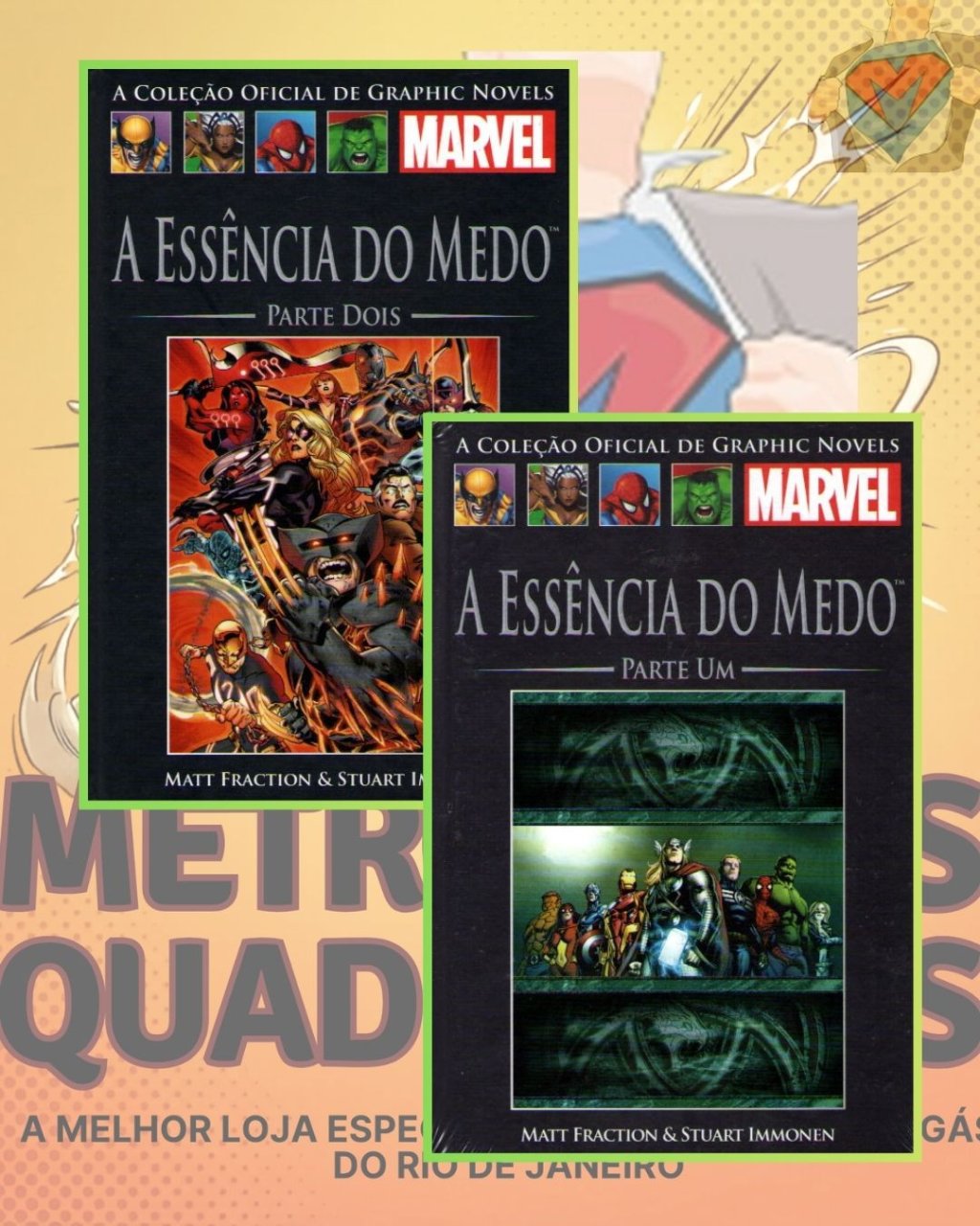 A Coleção Oficial de Graphic Novels Marvel Vol. 70 e 71 - A Essência do Medo Parte 1 e 2 ( Capa Dura ) Editora Salvat - Completa