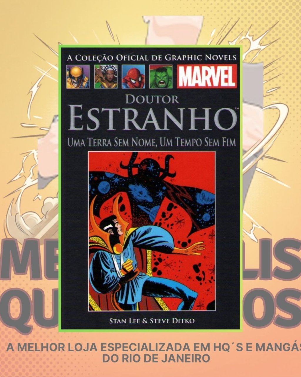 A Coleção Oficial de Graphic Novels Marvel - Clássicos Vol. III Doutor Estranho Uma Terra sem Nome, Um Tempo sem Fim ( Capa Dura ) Editora Salvat