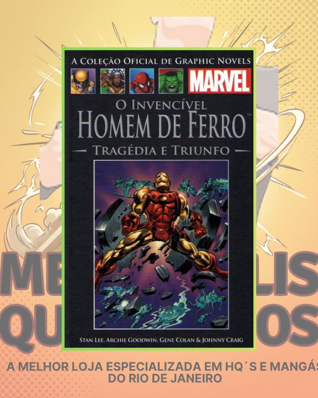 A Coleção Oficial de Graphic Novels Marvel - Clássicos VII O Invencível Homem de Ferro: Tragédia e Triunfo ( Capa Dura ) Editora Salvat