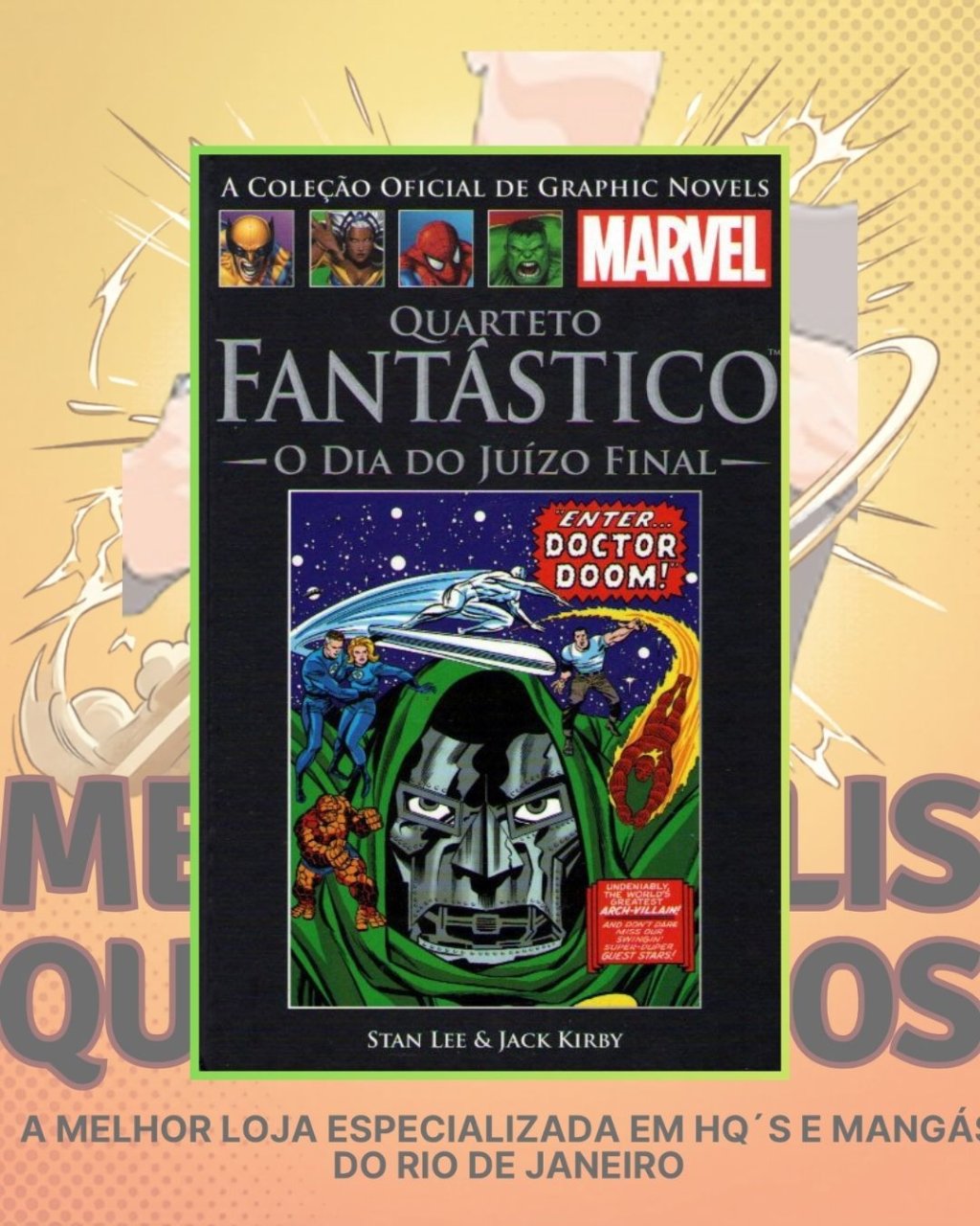 A Coleção Oficial de Graphic Novels Marvel - Clássicos Vol. V Quarteto Fantástico O Dia do Juízo Final ( Capa Dura ) Editora Salvat