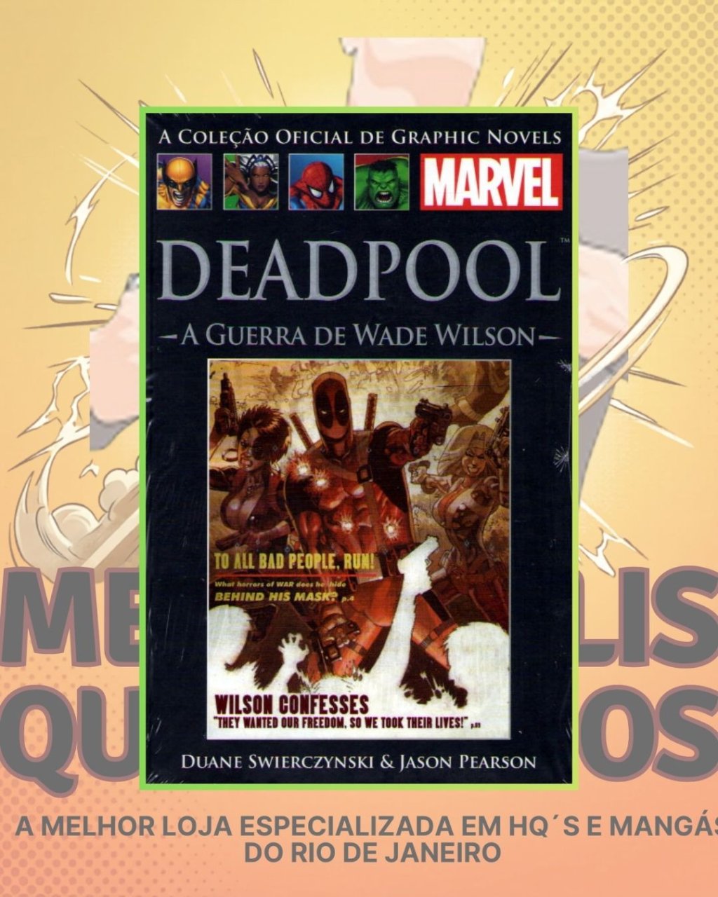 A Coleção Oficial de Graphic Novels Marvel Vol. 63 - Deadpool A Guerra de Wade Wilson ( Capa Dura ) Editora Salvat