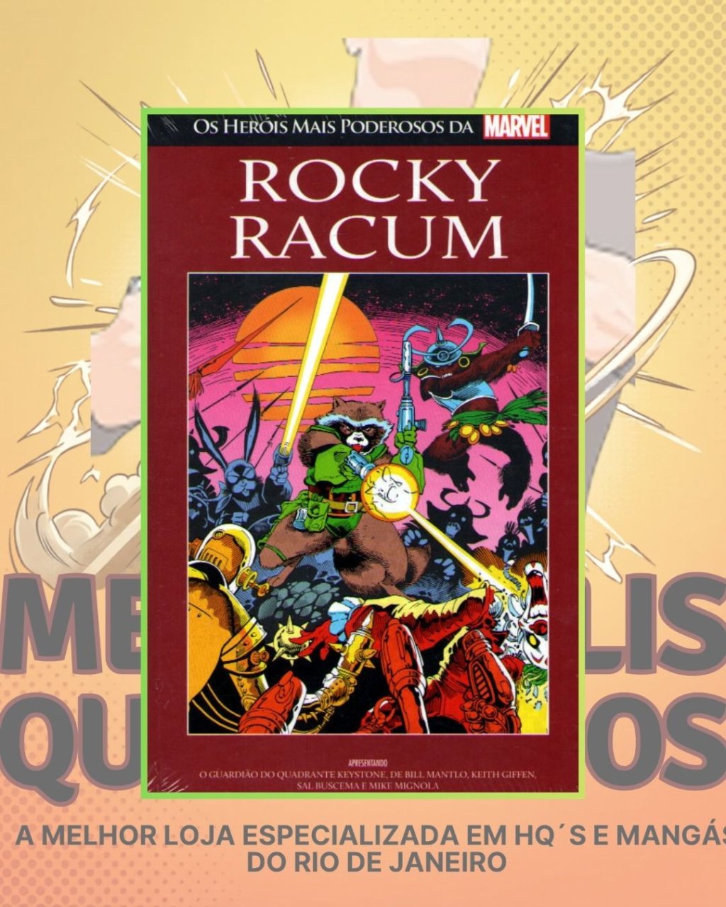 Os Heróis Mais Poderosos da Marvel Vol. 71 - Rocky Racum ( Capa Dura ) Editora Salvat