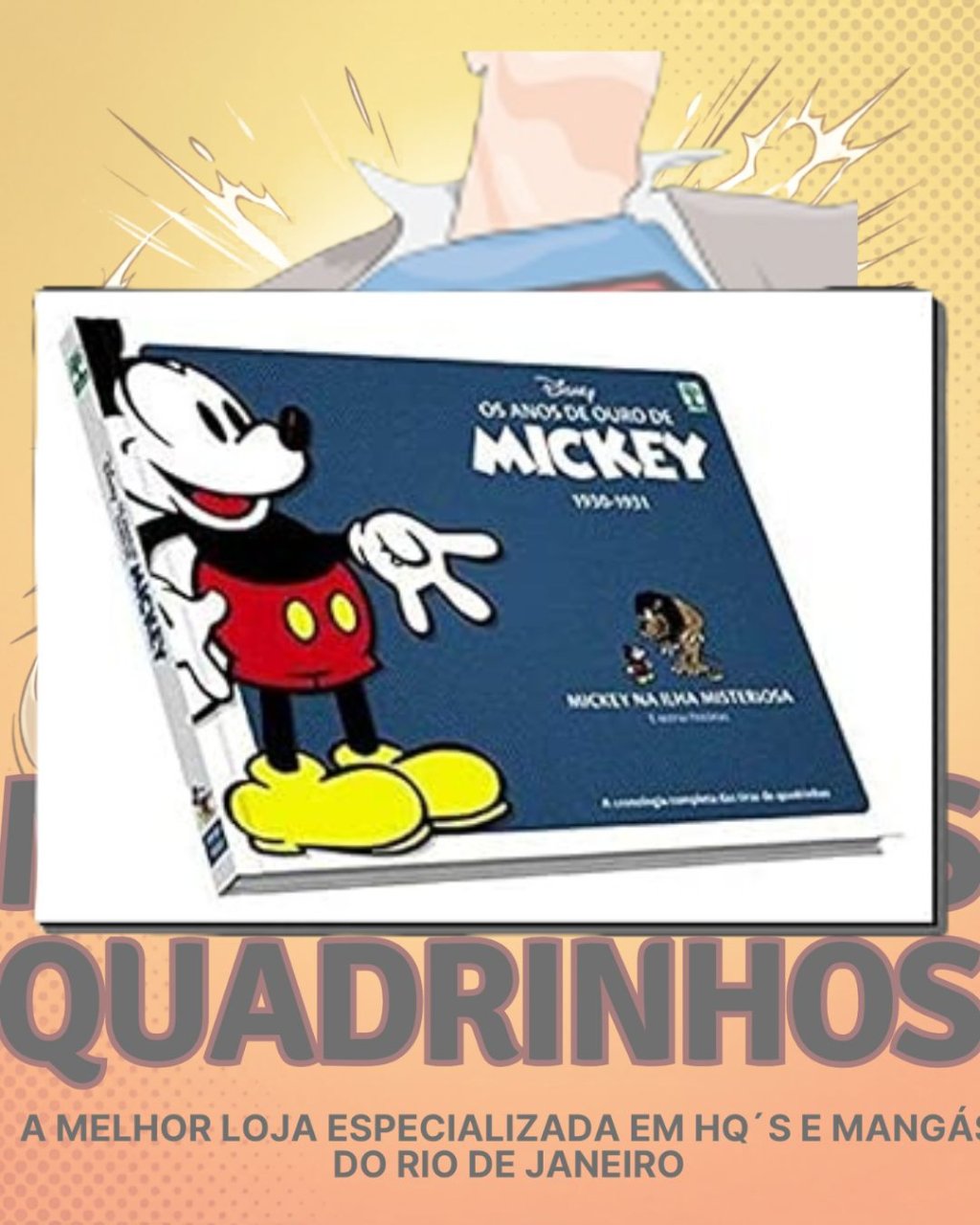 Os Anos de Ouro de Mickey. Mickey na Ilha Misteriosa ( Capa Dura ) Editora Abril