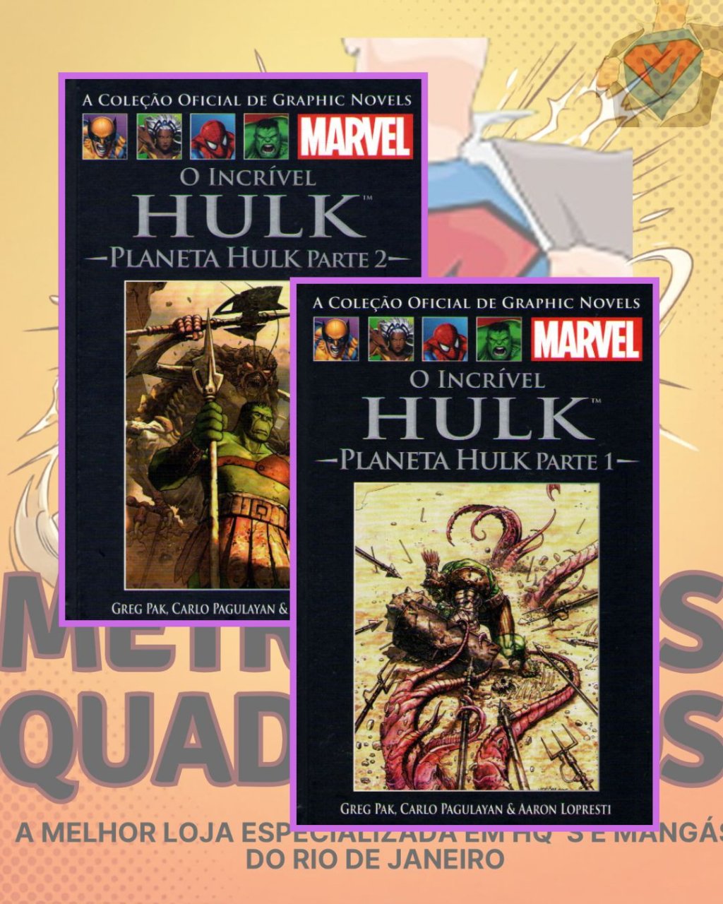 A Coleção Oficial de Graphic Novels Marvel Vol. 46 e 47 - O Incrível Hulk - Planeta Hulk Parte 1 e 2 ( Capa Dura ) Editora Salvat