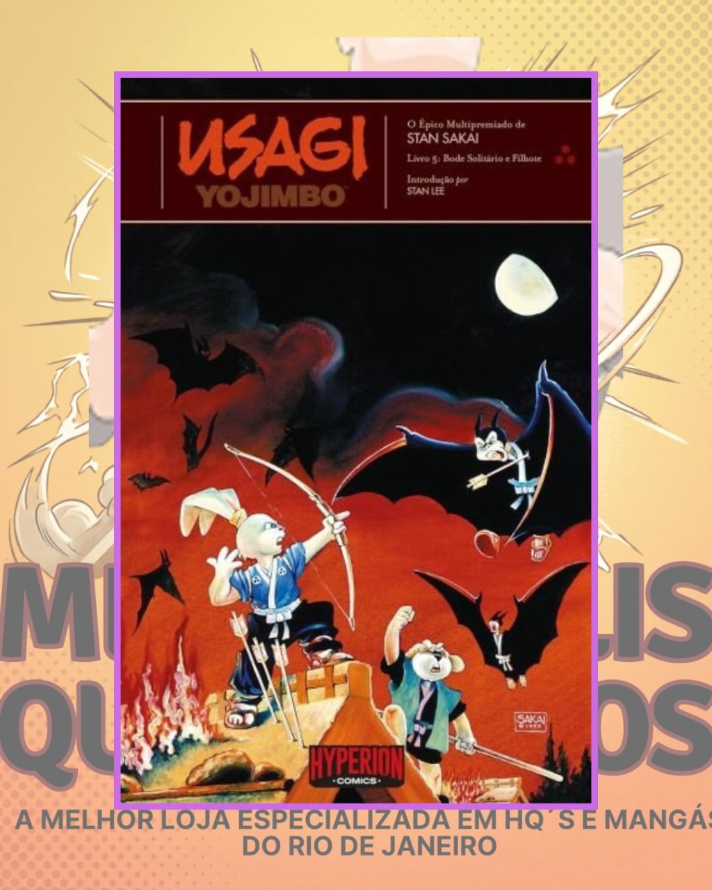 Usagi Yojimbo Vol. 5 - Bode Solitário e Filhote - Editora Hyperion