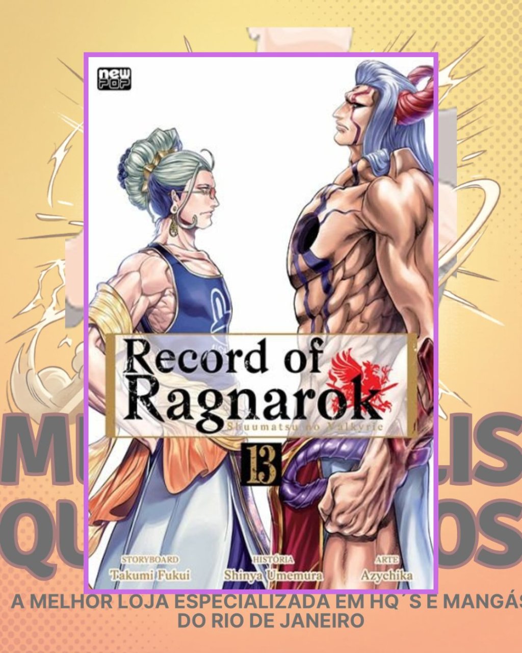 Record of Ragnarok Vol. 13 ( Azychika, Shinya Umemura & Takumi Fukui ) Editora New Pop