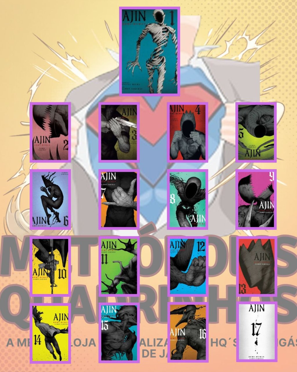 Coleção Ajin Demi-Human Volumes 1 ao 17 ( T. Miura & G. Sakurai ) Completa