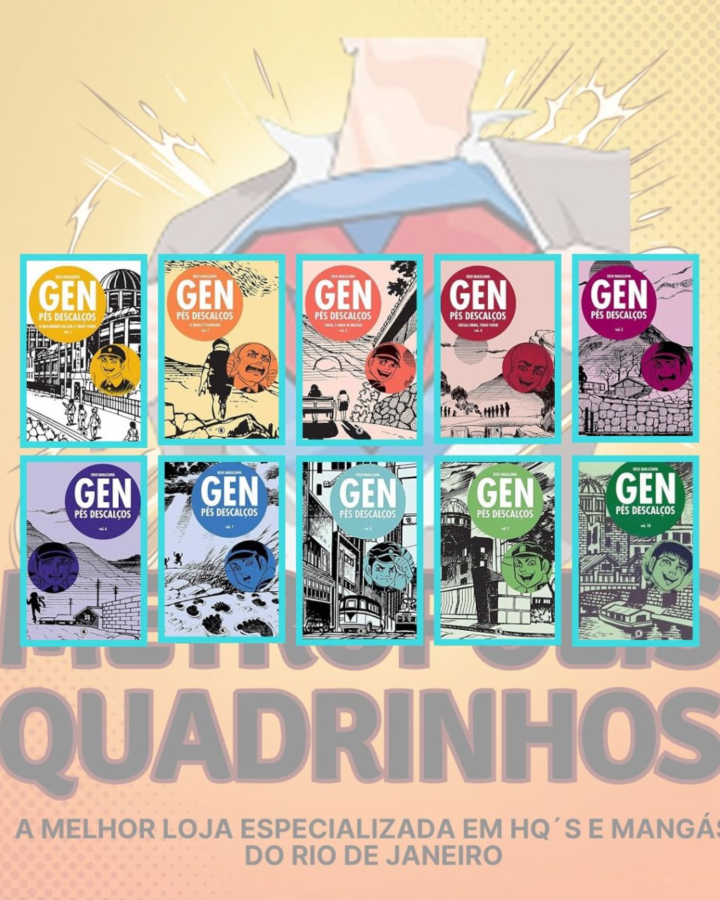 Gen Pés Descalços Volumes 1 ao 10 ( Completo - Editora Conrad