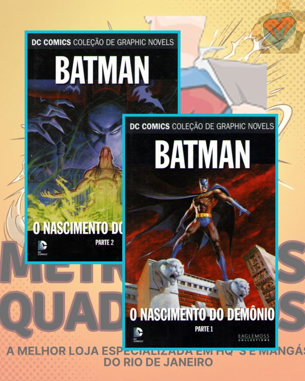 DC Comics Coleção de Graphic Novels Volumes 15 e 16 - Batman O Nascimento do Demônio Volumes 1 e 2 - Capa Dura ( Completa ) Editora Eaglemoss