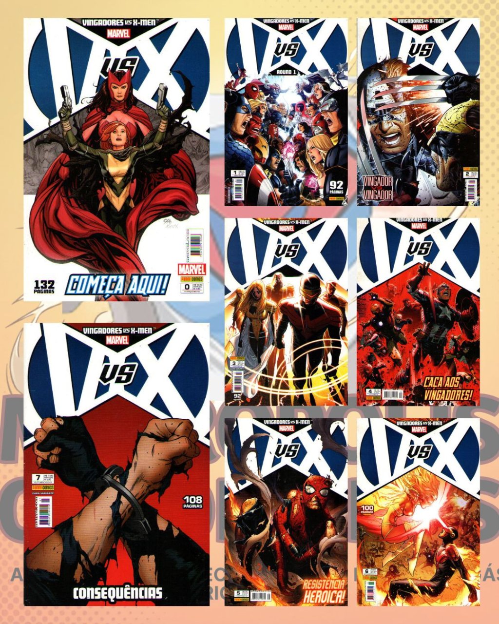 Vingadores vs X-Men Números 0 ao 7 ( Completa )
