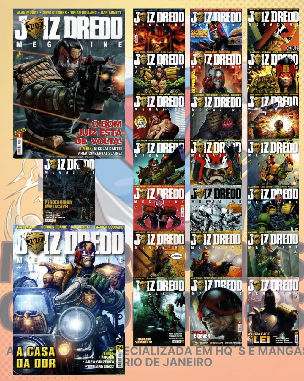 Juiz Dredd Megazine Números 1 ao 24 ( Editora Mythos ) Completa