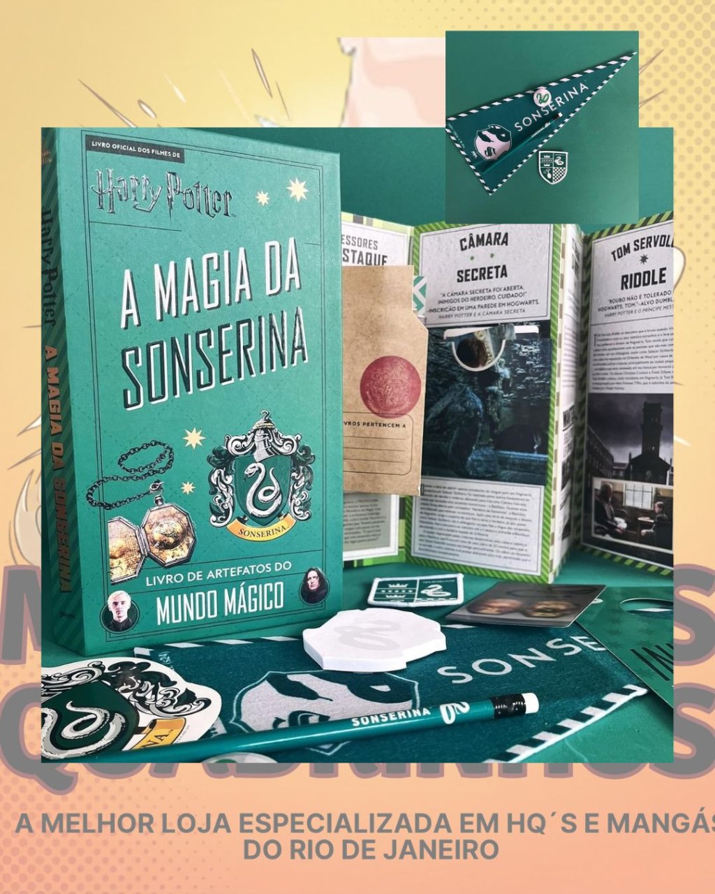 Harry Potter - A Magia da Sonserina: Livro Oficial de Artefatos do Mundo Mágico (inclui itens colecionáveis e presentes para fãs de Harry Potter): Nº 2 Editora Belas Letras