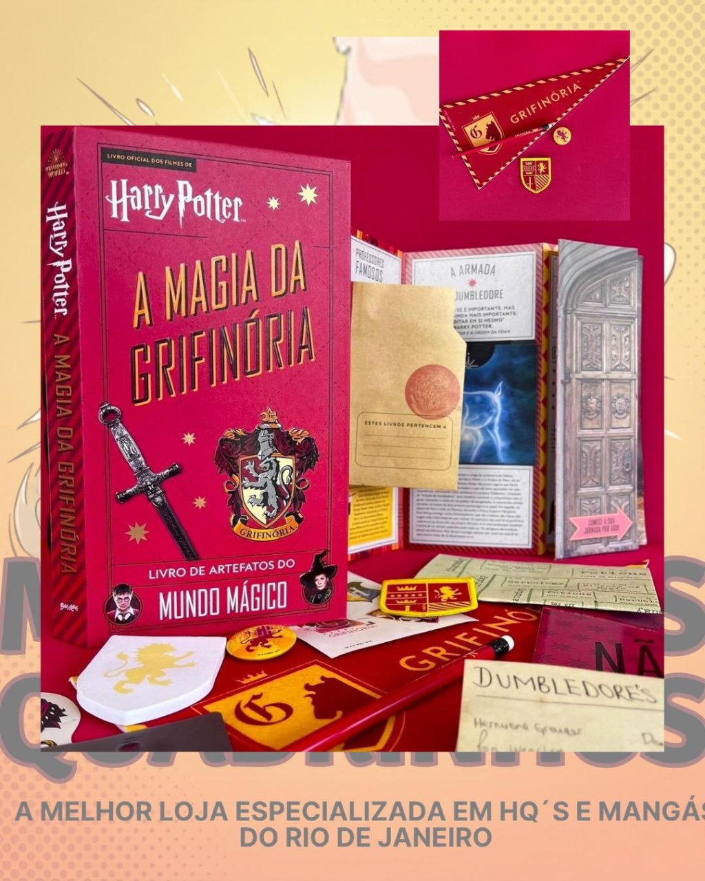 Harry Potter - A Magia da Grifinória: Livro Oficial de Artefatos do Mundo Mágico (inclui itens colecionáveis e presentes para fãs de Harry Potter): Nº 1 Editora Belas Letras